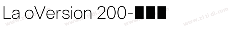 La oVersion 200字体转换